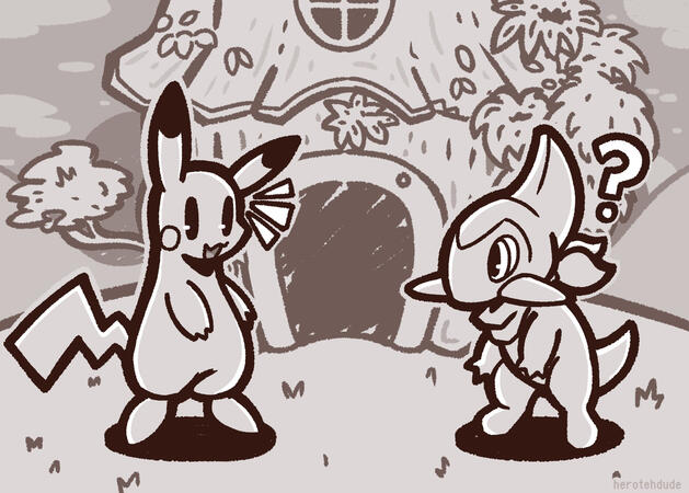 Personal Drawing (monochrome, 2 characters)